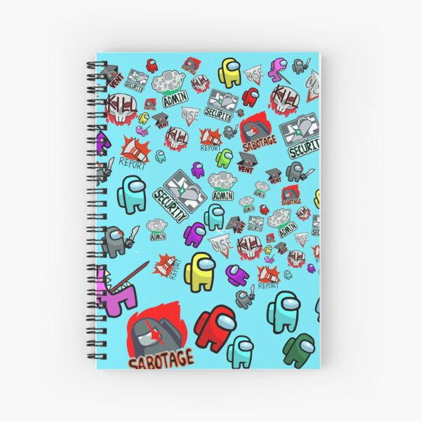 Among Us Pattern! Spiral Notebook