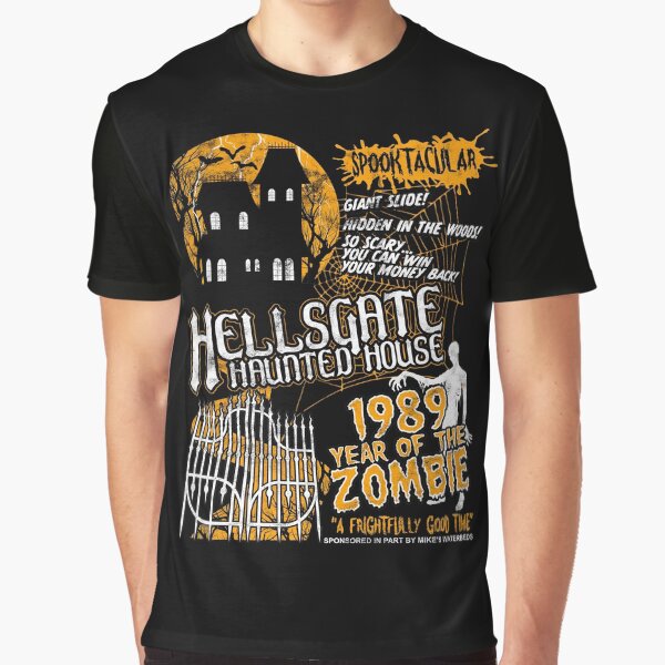 Item preview, HellsGate Haunted House Retro Style designed and sold by TheZombieArmy.