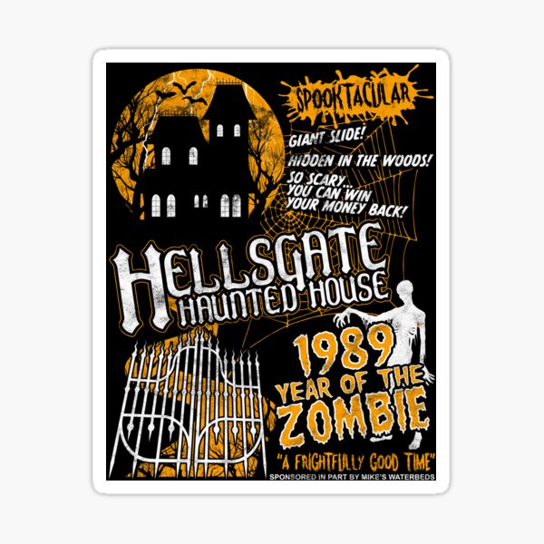 Item preview, HellsGate Haunted House Retro Style designed and sold by TheZombieArmy.