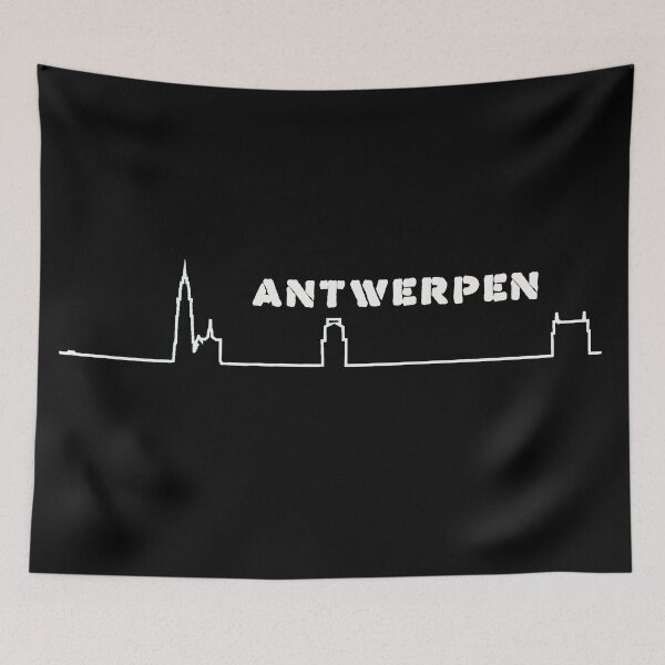 Item preview, City of Antwerp, Belgium, minimalist skyline designed and sold by RickTellon.