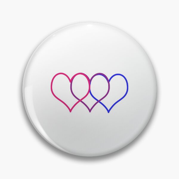 Item preview, Interlocking Bi Pride Hearts designed and sold by Infuriating.