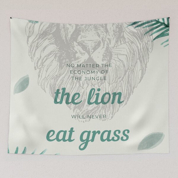 Item preview, Lions don't eat grass proverb designed and sold by Radu Matei.