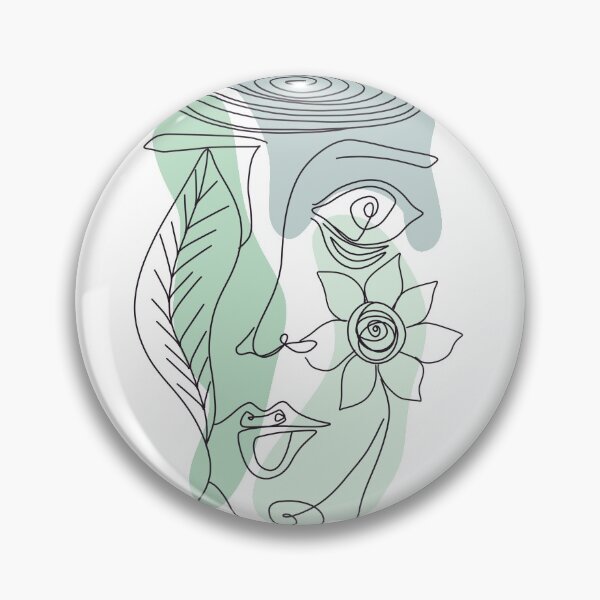 Item preview, Abstract Line Portrait Nature Plants Face designed and sold by Emily Pinto.