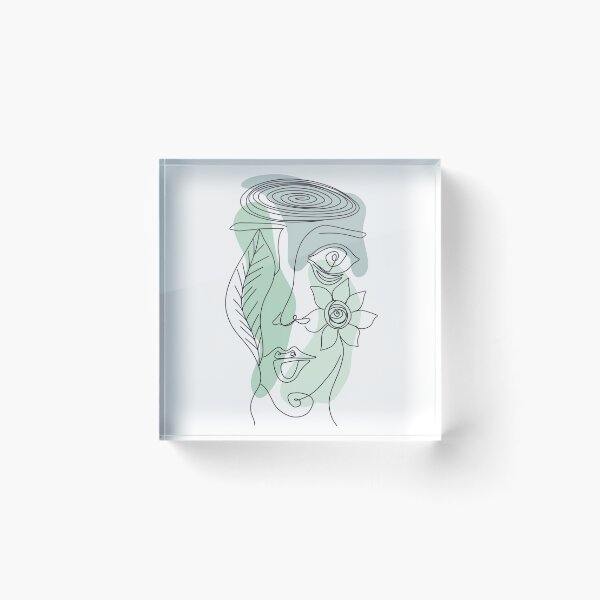 Item preview, Abstract Line Portrait Nature Plants Face designed and sold by Emily Pinto.