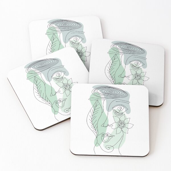 Item preview, Abstract Line Portrait Nature Plants Face designed and sold by Emily Pinto.