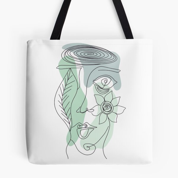 Item preview, Abstract Line Portrait Nature Plants Face designed and sold by Emily Pinto.