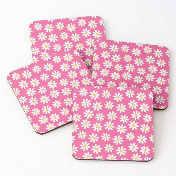 Item preview, White Daisies on Pink Seamless Pattern Print designed and sold by ClaudiaFlores.