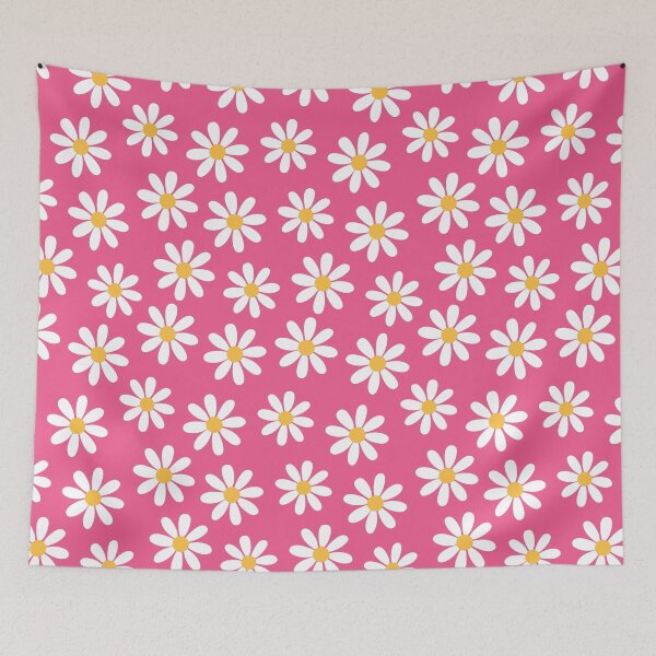 Item preview, White Daisies on Pink Seamless Pattern Print designed and sold by ClaudiaFlores.