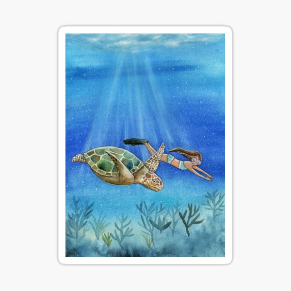 Item preview, Girl and turtle designed and sold by Tina van Dijk.