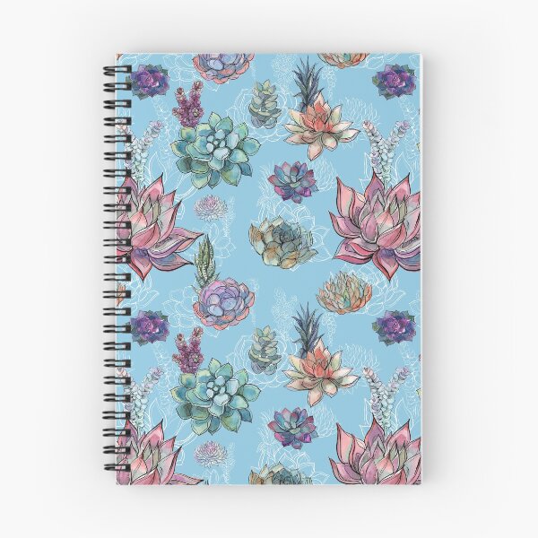 Item preview, Watercolor Echeveria Pattern designed and sold by adortopia.