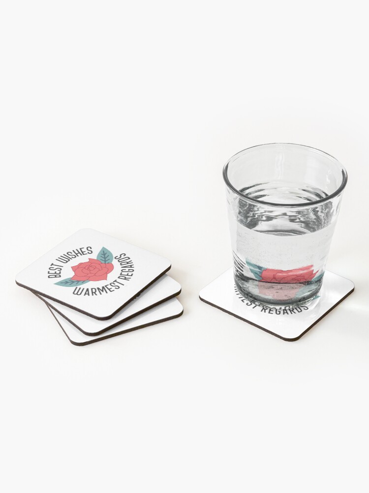 Alternate view of Best Wishes Warmest Regards Coasters (Set of 4)