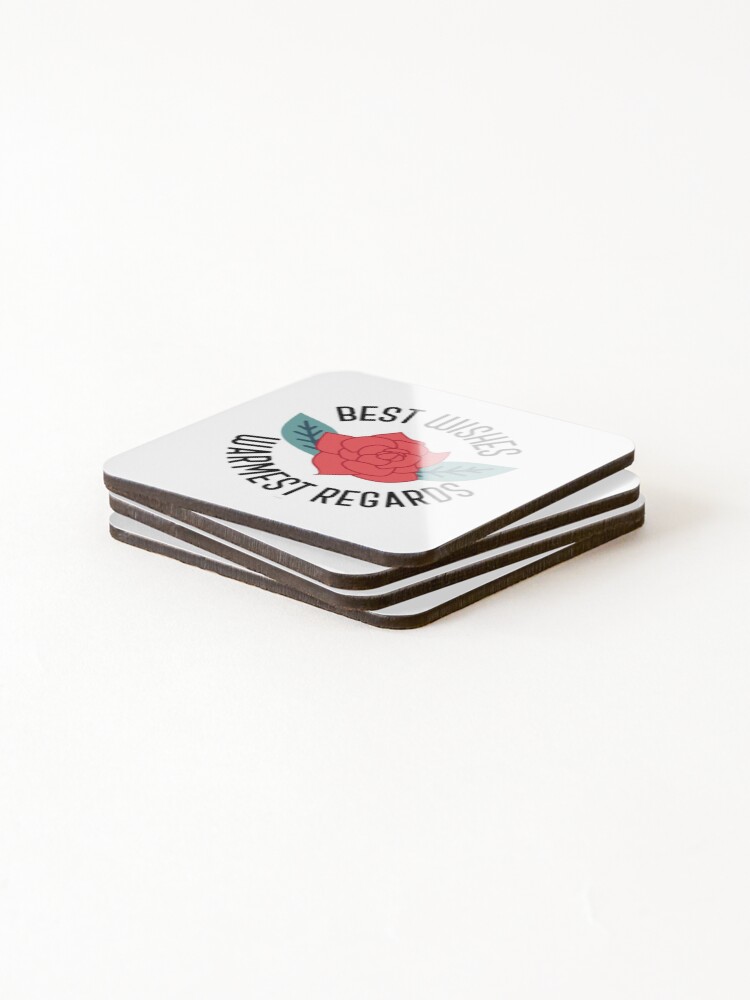 Alternate view of Best Wishes Warmest Regards Coasters (Set of 4)