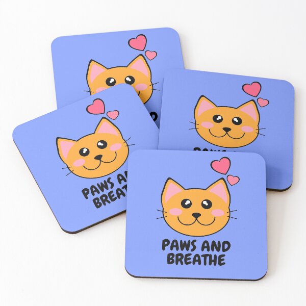 Item preview, Paws and Breathe, Orange Kawaii Cat, Just Breathe designed and sold by Midsummer1942.