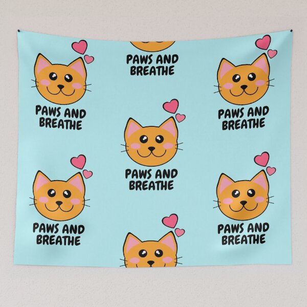 Item preview, Paws and Breathe, Orange Kawaii Cat, Just Breathe designed and sold by Midsummer1942.