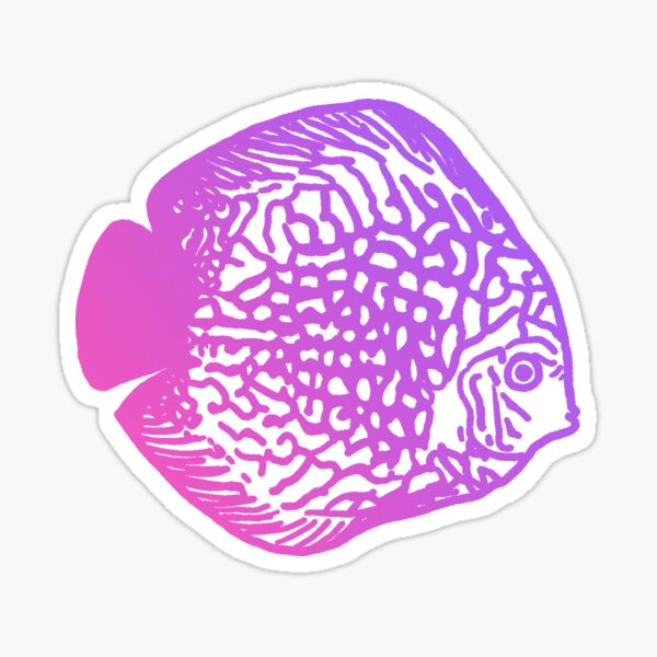 Item preview, Pink and Purple Discus Fish  designed and sold by CaptinAubs.