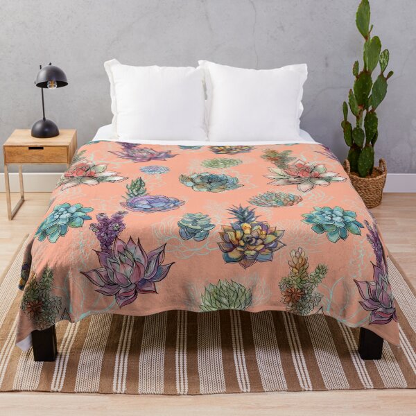 Item preview, Vivid Watercolor Echeverias designed and sold by adortopia.