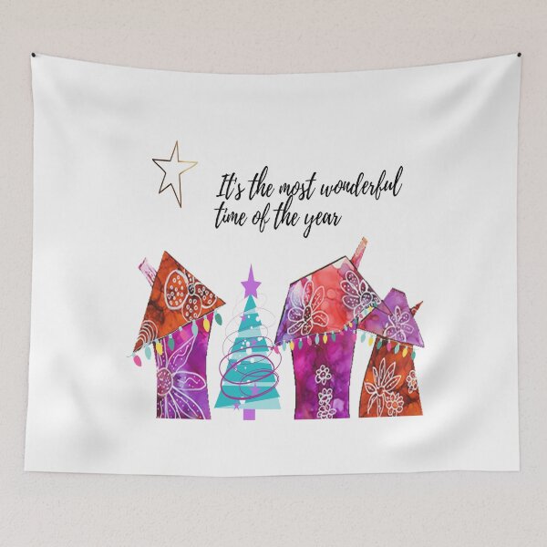 Item preview, Hippie House Decked Out for the Holiday  designed and sold by Artfully Abstracted.