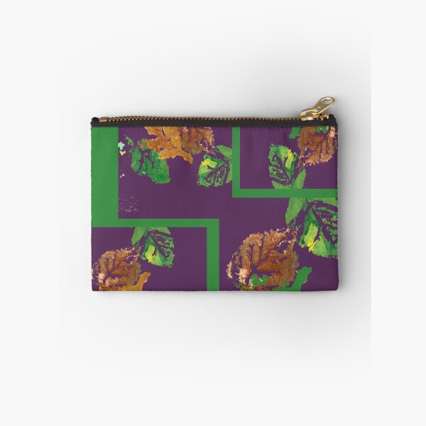 Item preview, Leaf Painting in Acrylic, Thanksgiving, digital emerald green background designed and sold by djrunnels.