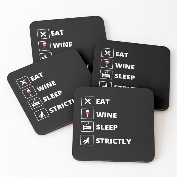 Item preview, eat sleep wine dance, dancing lover quarantine shirts designed and sold by saitielvis.