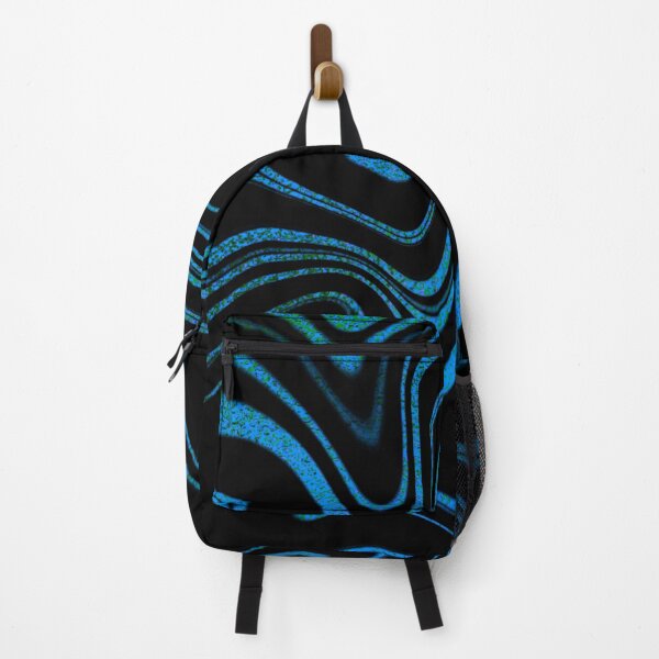 Item preview, Blue Teal Metallic & Black Marble designed and sold by Lucky-Town-Art.