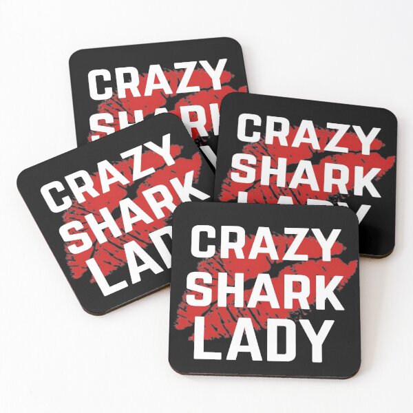 Item preview, Divertido regalo de navidad - crazy shark lady designed and sold by AYACHI90.