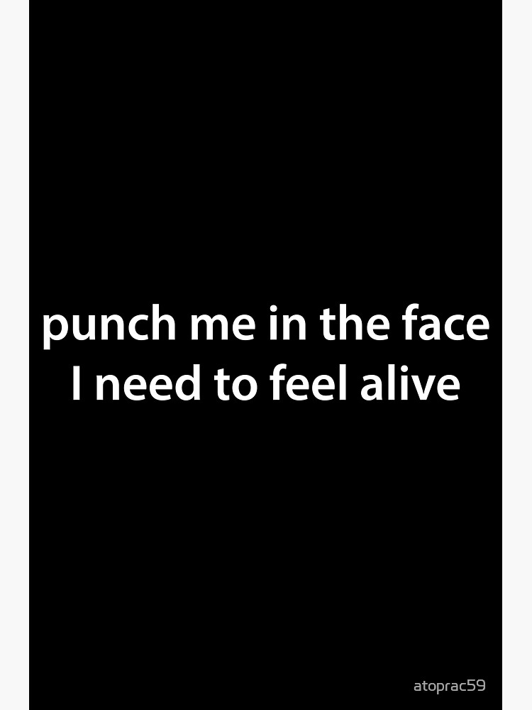 "Punch Me In The Face" Poster for Sale by atoprac59 Redbubble