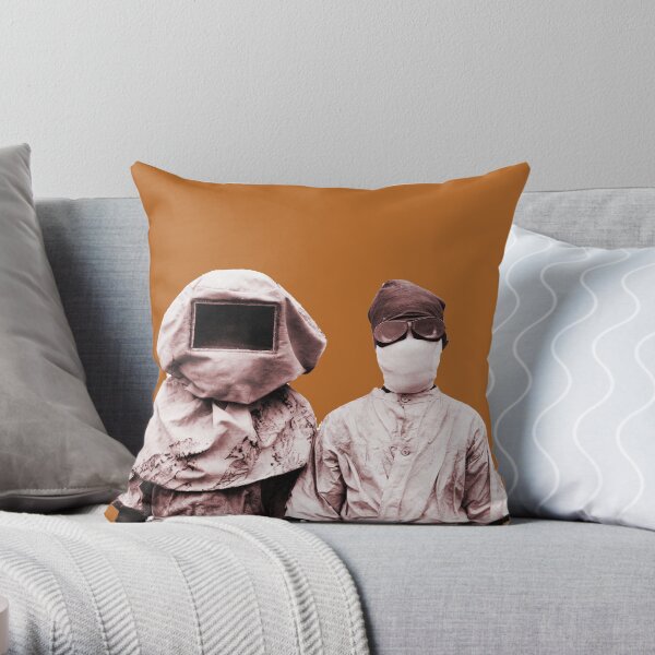 Spanish Flu Pandemic Prevention Gear, 1912, PPE History Throw Pillow