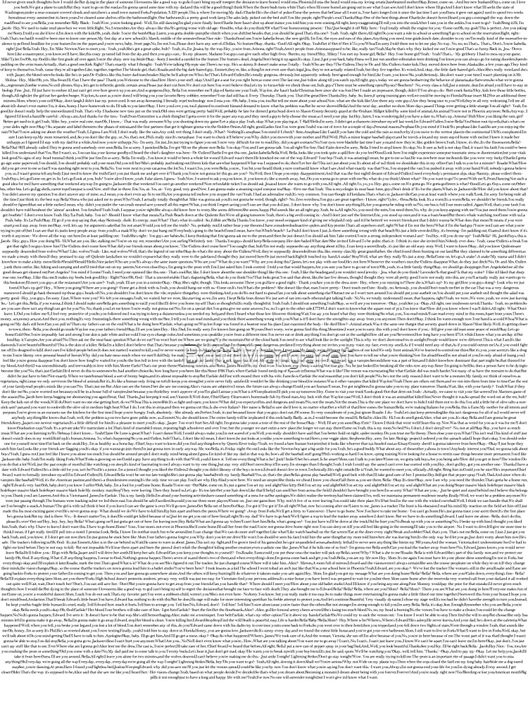 Twilight Movie Script in the Twilight Font by BrittMargaret