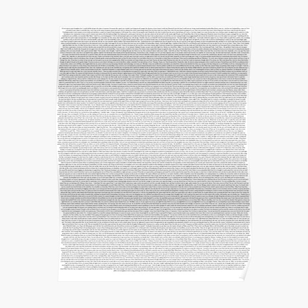 Twilight Movie Script in the Twilight Font Poster