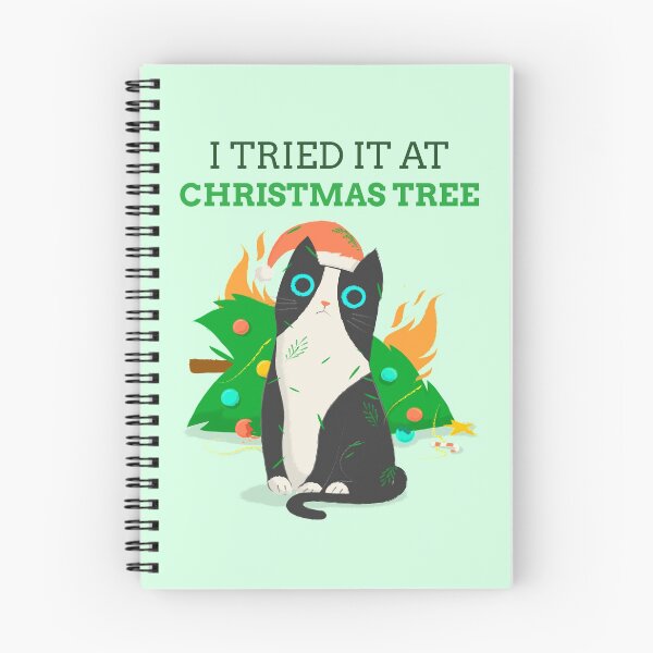 Item preview, I Tried it At Christmas Tree, Funny Cat burned out the Christmas tree without any regret designed and sold by arrowroses.