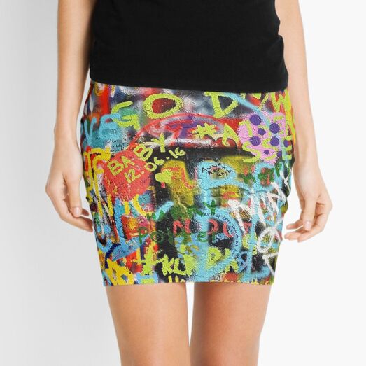 Wall Art Graffiti Mini Skirt