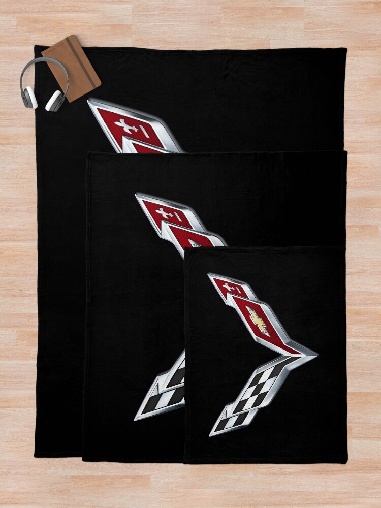 Alternate view of Corvette emblem C7 Throw Blanket