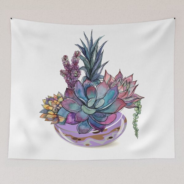Item preview, Watercolor Echeveria designed and sold by adortopia.