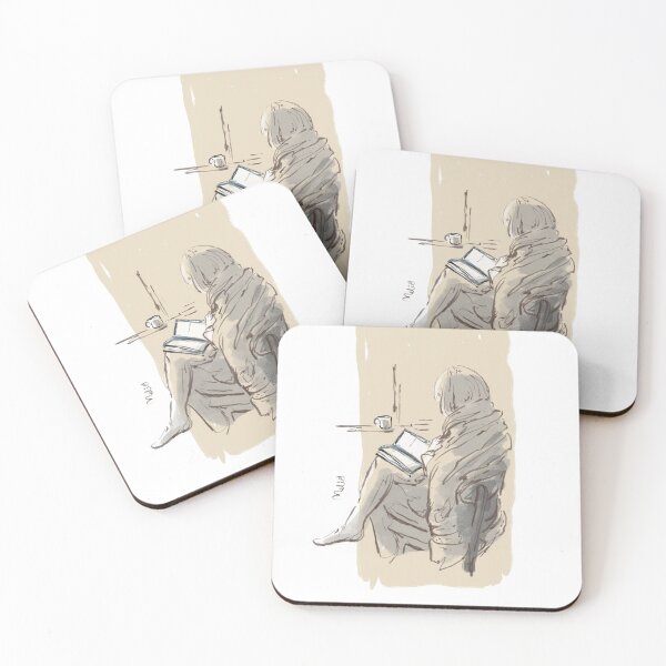 Item preview, Reading Coffee Illustration designed and sold by Melio Doux.
