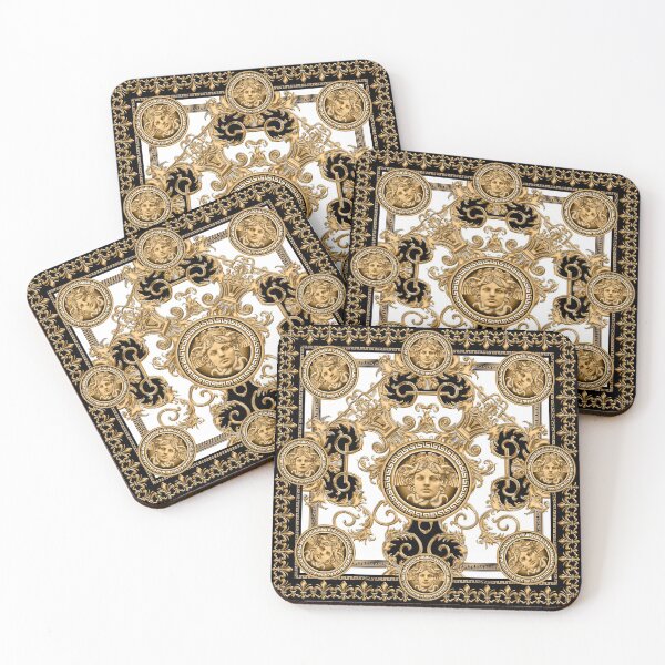 Baroque décoratif de luxe avec tête de méduse Dessous de verre (lot de 4)