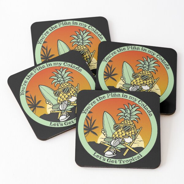 Item preview, Pineapple Surfer in Tropical vintage sunset Let's get Tropical! designed and sold by Steven Kight.