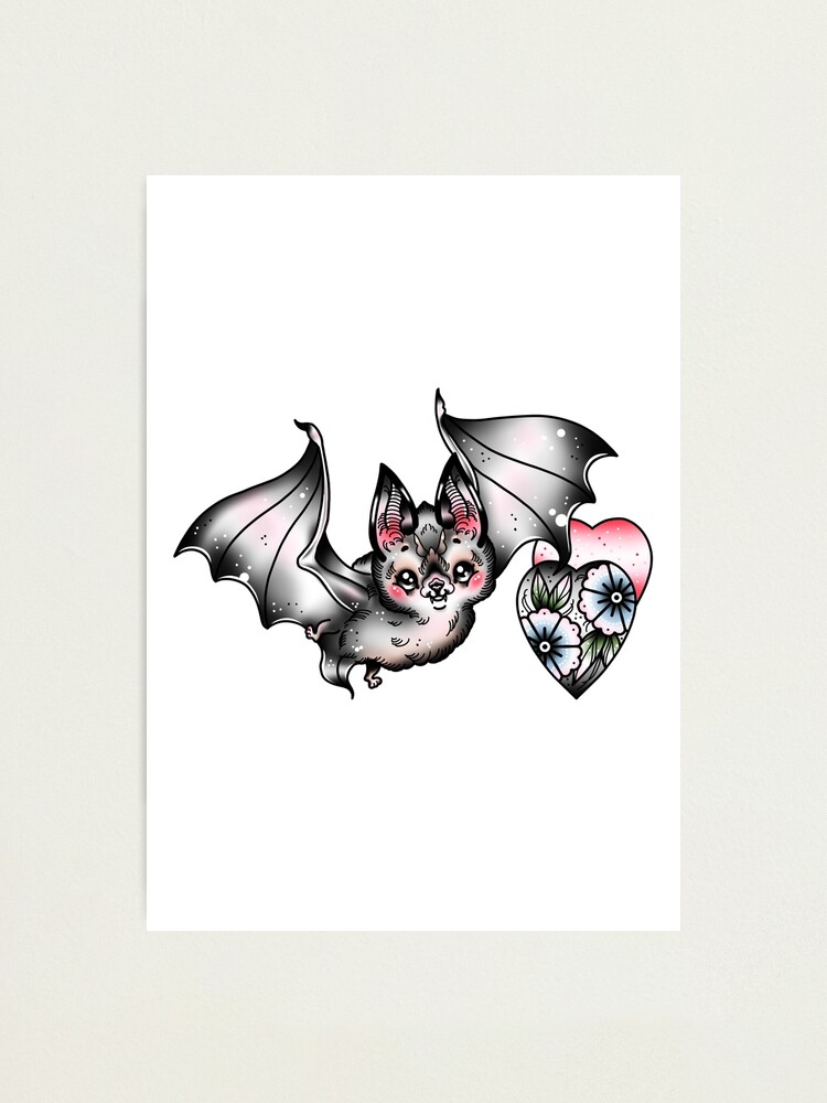 Two Bats Temporary Tattoo