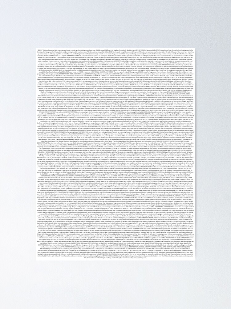 Twilight Breaking Dawn Part 1 Script In The Twilight Font Poster By Brittmargaret Redbubble