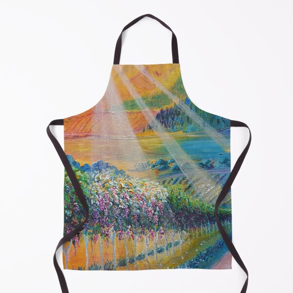 Item preview, Colourful Sunlight Vineyard Painting designed and sold by ArtDesignsByNat.