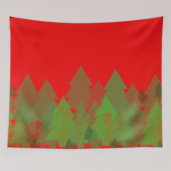 Item preview, Green Pine Forest with Red designed and sold by AlteredAtelier.