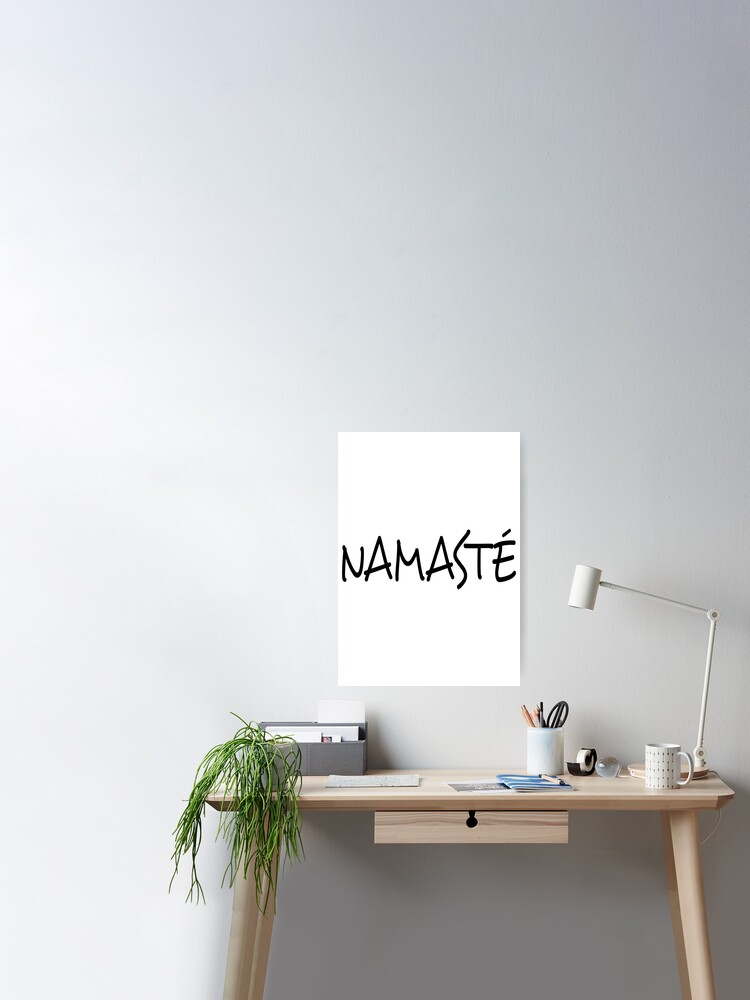 Simple black namaste Poster by ZenNature