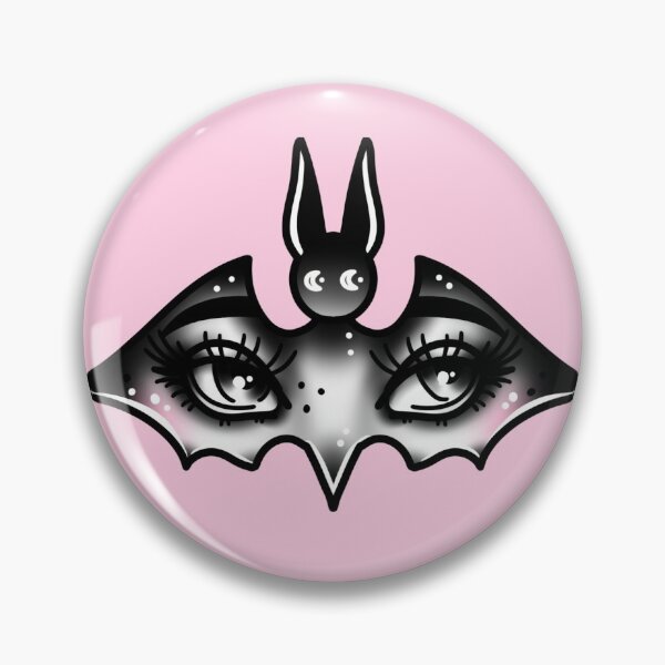 Item preview, Bat Wings Eyes Cute Traditional Flash Tattoo designed and sold by Ella Mobbs.
