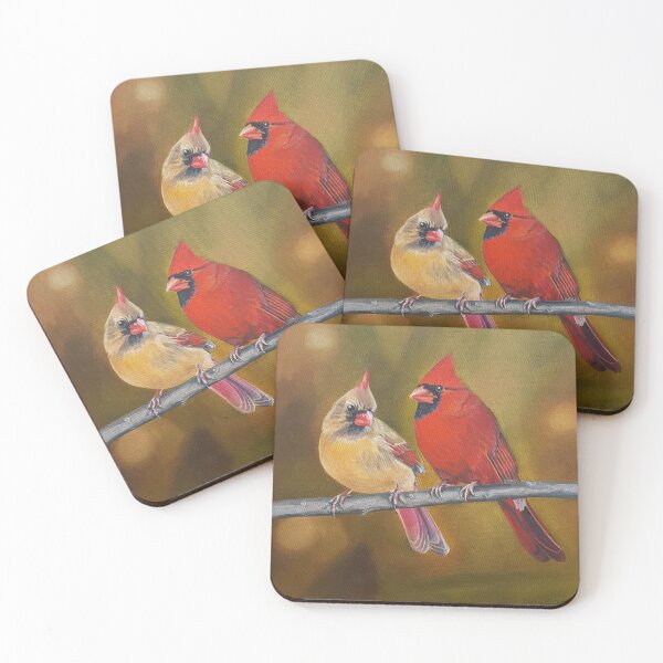 Item preview, Northern Cardinals Pair painting designed and sold by Emily Bickell.