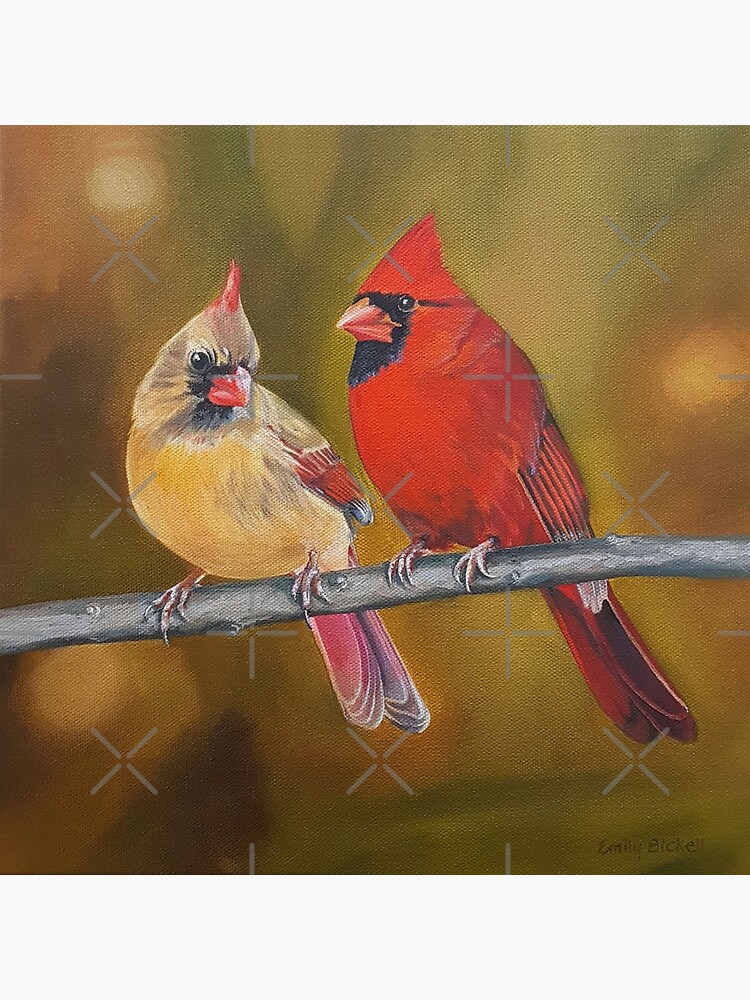 Nature Digital Print Cardinals Blue Bird Golden Finch 