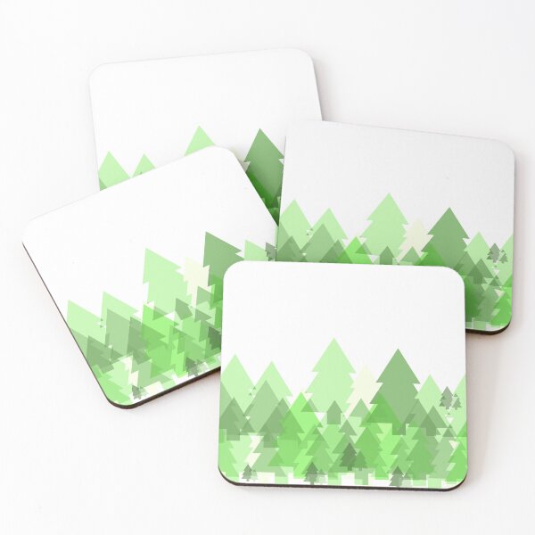 Item preview, Green Pine Forest on White designed and sold by AlteredAtelier.