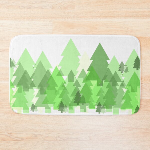 Item preview, Green Pine Forest on White designed and sold by AlteredAtelier.