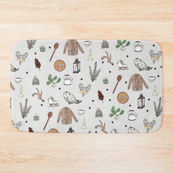 Item preview, Cozy Cozy Pattern (snow background)  designed and sold by Jordyn St. John.