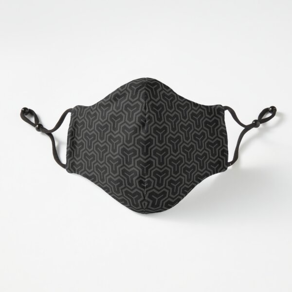 Japanese geometric pattern monochrome dark Fitted 3-Layer