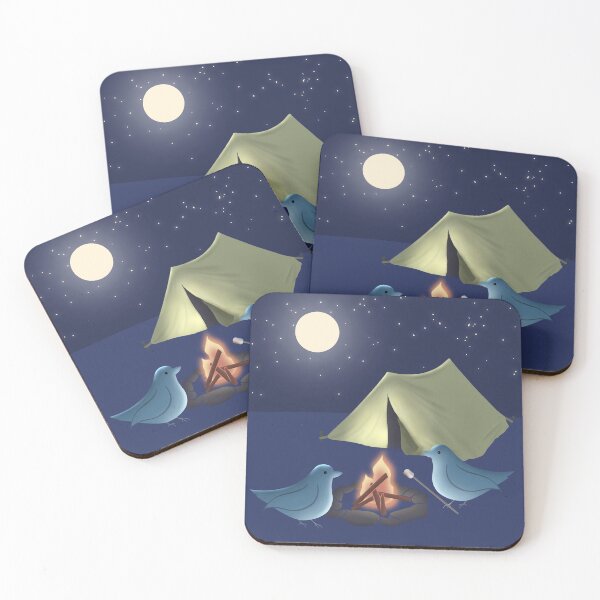 Item preview, camping birds designed and sold by Sara Frane.