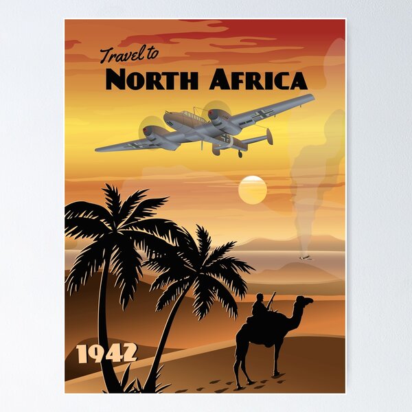 Item preview, North Africa 1942 - Western Desert Travel Poster (w/o aged filter) designed and sold by The War Effort.